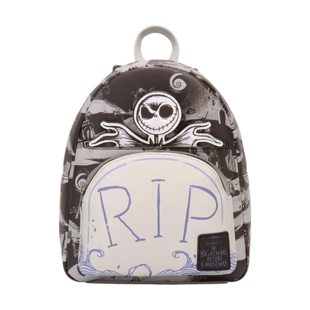 NEW Loungefly Disney The Nightmare Before Christmas Jack RIP Mini Backpack